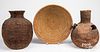 Three Apache Indian basketry items