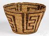 Papago Indian woven monogrammed basket