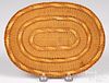 Native American Indian flat basketry tray