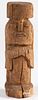 Wood totem figure of a man
