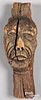 Native American Indian carved face effigy