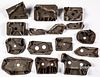 Fifteen tin animal cookie cutters, 19th c.