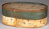 Continental painted bentwood bride's box, 19th c.