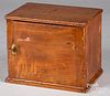 Mahogany and walnut dresser box, 19th c.