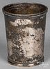 Kentucky coin silver mint julep cup, mid 19th c.