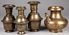 Four Middle Eastern bronze vessels