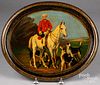 English painted tin tray, late 19th c.
