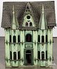 Large Victorian painted house model, late 19th c.