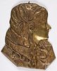 Bronze plaque of a woman, 19th c.