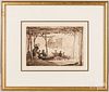 Earl Horter signed and numbered etching, #23/50