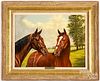 Elizabeth Bell portrait of two horses