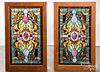 Pair of stained glass windows