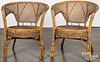 Pair of bamboo and rattan chairs, ca. 1900