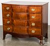 New England Federal inlaid mahogany bowfront chest