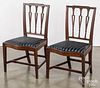Pair of Philadelphia Federal dining chairs