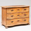 Swedish Baroque Poplar Serpentine-Fronted Chest of Drawers