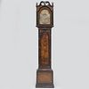 George III Black Japanned and Parcel-Gilt Tall Case Clock