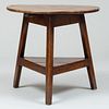 English Provincial Fruitwood and Oak Tavern Table