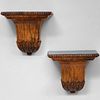 Two Pairs of Carved Wood Brackets 