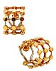 Tiffany & Co. Paloma Picasso Geometric Hoop Earrings in 18K Gold