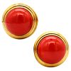 Cellino Massive Earrings in 18K Gold With 70.2 Ctw Coral