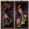 Two Asian Carved and Lacquered Panels