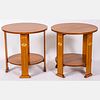  A Pair of Stickley Lamp Tables