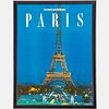 Vintage American Airlines Paris Travel Poster