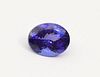 LOOSE OVAL FACETED TANZANITE