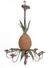 A Tole Pineapple Form Chandelier