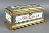 Large Sevres Porcelain and Bronze Jewelled Jewelry Box