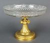 Baccarat Signed Bronze and Etched Crystal Centerpiece