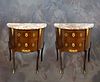 Pair of French Bronze Mounted Side Tables. Early 20th