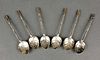 Set of 6 Salvadorian Silverplated Spoons