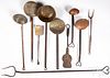 Group of long handled utensils, 19th and 20th c.