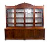 An American Empire Mahogany Bookcase Height 92 x width 97 x depth 21 7/8 inches.