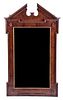 A Hepplewhite Style Mahogany Wall Mirror Height 43 x width 25 inches.
