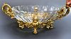 19th C. French Figural Bronze & Baccarat Centerpiece