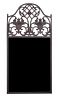 A Continental Ironwork Mirror Height 70 1/2 x width 35 inches.