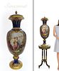 35" Large French Sevres porcelain Vase by Simonnet