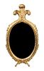 A Regency Style Giltwood Mirror Height 38 inches x width 21 inches.