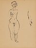 GEORGE GROSZ  (Berlin 1893 - 1959 Berlin)  Standing Nude, 1914 