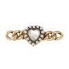 A late 19th century moonstone and split pearl composite brooch. The late 19th century heart-shape mo