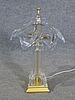 CRYSTAL AND BRASS TABLE LAMP