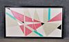 POST MODERN HOLLANDER ABSTRACT PAINTING SIGNED FRAMED