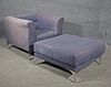 MCM UPHOLSTERED CLUB CHAIR & OTTOMAN