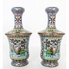 Pair of Chinese Cloisonne Urns w Lids