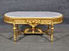 LOUIS XVI STYLE MARBLE TOP COFFEE TABLE