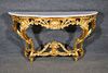 LARGE ANTIQUE MARBLE TOP CONSOLE