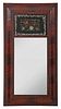 Classical Figured Mahogany Reverse Painted Mirror